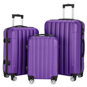 3-in-1 Multifunctional Travel Luggage Set - Purple, Large Capacity