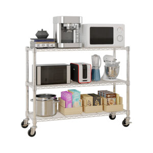 6-Tier NSF-Certified Steel Wire Shelving with Wheels, Easy Assembly