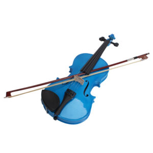 4/4 Full Size Acoustic Violin Set with Case, Bow, Rosin - Dark Blue