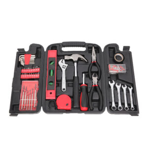 136-Piece Red Tool Set for Home, Workshop, and Workplace Repairs