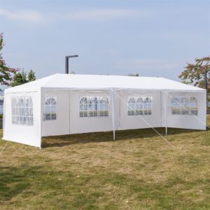3x9m Waterproof Event Tent with Spiral Tubes, 2 Doors, 8 Sides