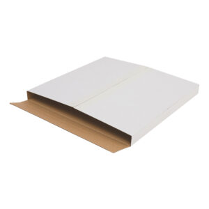 100 Pack White Album Paper Storage Boxes, 12.5x12.5x1 Inch (31.75x31.75x2.54cm)