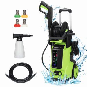 1800W 3800PSI 110V High Pressure Cleaner - Green