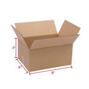 100 Yellow Corrugated Paper Boxes 8x6x4 Inches (20.3x15.2x10 cm)