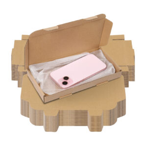 50pcs 8.7x4.3x1" Yellow Corrugated Cardboard Boxes, 1.8mm Thick (22x11x2.5cm)