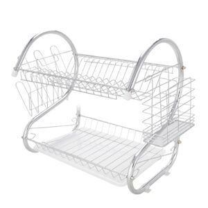S-Shaped Dual Layer Dish Drainer - Bowls, Dishes, Chopsticks, Spoons Organizer