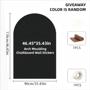 118x90cm Arch Blackboard Wall Sticker - Magnetic Message Board for Home, Doodle-Friendly Surface
