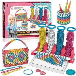 DIY Ribbon Woven Hand Ropes Jewelry Making Craft Kit for Kids