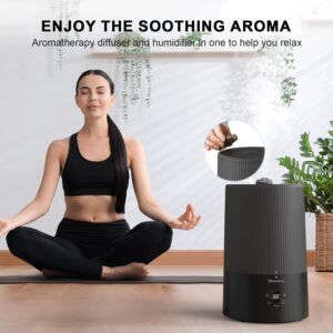 4L Top Fill Cool Mist Humidifier for Large Room with Diffuser, Nightlight, Auto Shut-Off