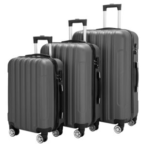 3-in-1 Large Capacity Luggage Set - Dark Gray