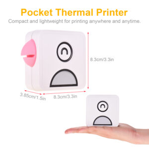 Poooli Portable Bluetooth Photo Printer - Inkless for iPhone Android, Pink