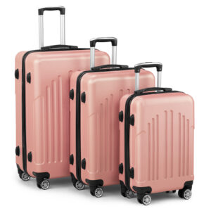 ABS+PC Hardside 3-Piece Luggage Set with TSA Lock, 20" 24" 28" Spinner Suitcases