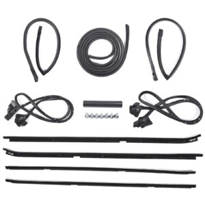 1981-88 Buick Regal Olds Cutlass RWD 2-Door Weatherstripping Kit w/ Narrow Chrome