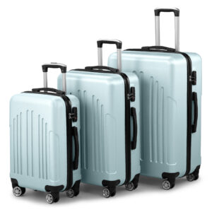3-Piece ABS+PC Hardside Luggage Set with TSA Lock & Spinner Wheels, 20/24/28 Inch