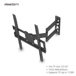 LEADZM TV Wall Mount Bracket for 32-65 Inch TVs, VESA 400x400, Tilt -10° to 10°, 35kg Capacity