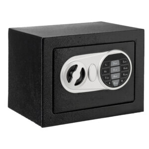 17E Electronic Password Safe Box for Home - Steel, Black