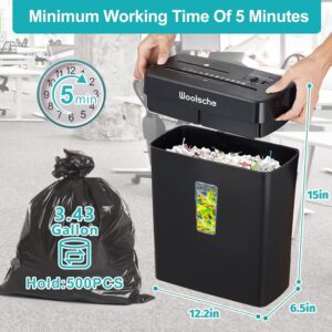 10-Sheet Cross-Cut Paper Shredder with 3.43-Gallon Bin - P-4 Security Level, Shreds CDs & Credit Cards, Jam-Resistant for Home Office