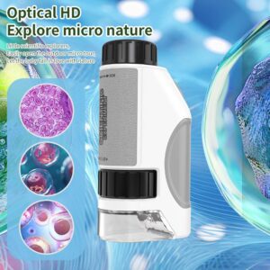Kids Handheld Mini Microscope 50X-300X - Portable for Little Scientists
