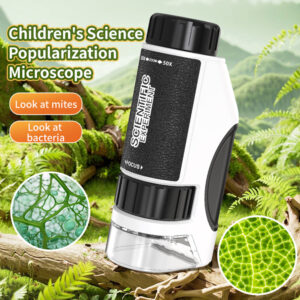 Kids Mini 50X-300X Handheld Portable Microscope for Little Scientists