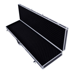 Aluminum Gun Lock Box with Combination Lock - Hard Storage Case for Pistols, Black
