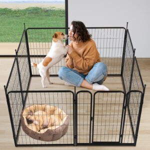 32" 8-Panel Metal Dog Playpen with Door for Outdoor, RV, Camping, Yard