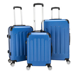 3-in-1 Portable ABS Trolley Case Set 20" / 24" / 28" Dark Blue