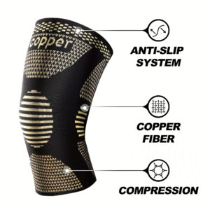 Copper Compression Knee Brace for Men & Women - Running Support, Arthritis Pain Relief Sleeve