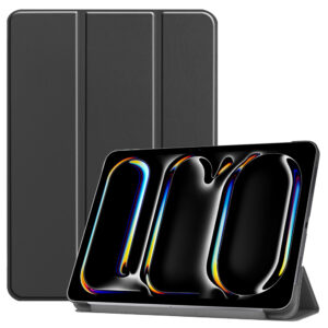 2024 iPad Pro 11 Case, Trifold Stand PU Leather Cover for M4 Model