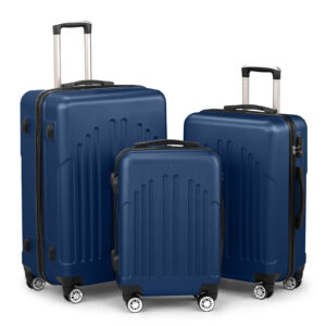 3-Pc ABS+PC Hardside Luggage Set: TSA Lock, Spinner Wheels 20/24/28"