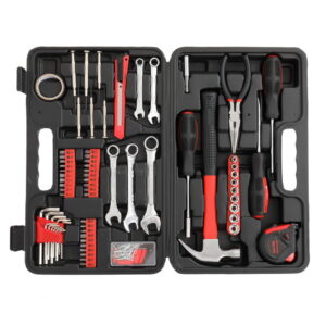 148-Piece Iron Household Tool Kit Set in Red