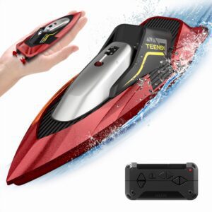 4DRC S5 RC Boat for Pools and Lakes - 20+ MPH High Speed, 2.4GHz Remote, Rechargeable