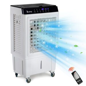 3-in-1 Portable Evaporative Cooler with Remote, 2353CFM, 7.93Gal Tank, White
