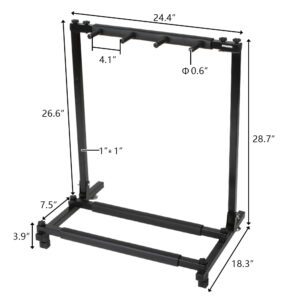 Triple Folding Guitar Holder Rack Stand