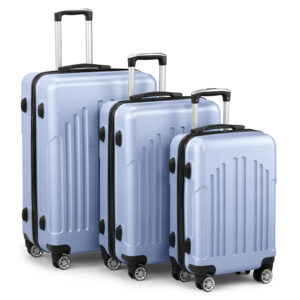 3-Piece ABS+PC Hardside Luggage Set with TSA Lock & Spinner Wheels - 20", 24", 28"