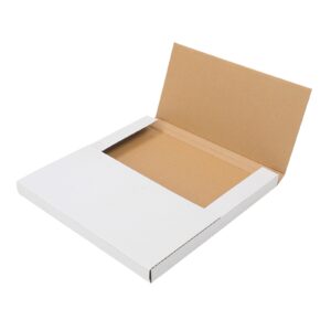 25 Pack 12.5x12.5 Inch Album Storage Paper Boxes, 0.5 & 1 Inch Height, White