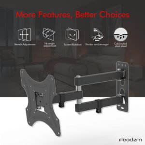 LEADZM TMX200 Adjustable Rotatable TV Wall Mount Bracket with Spirit Level for 26-50" TVs