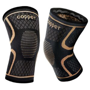 Copper Knee Braces for Pain Relief - Compression Sleeve for Men & Women, Arthritis Support