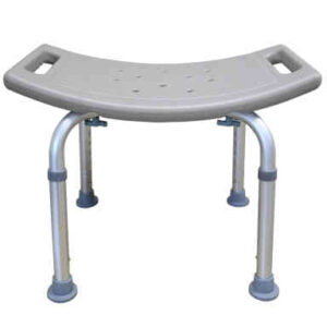 Adjustable Bath Chair Gray, 1.35MM Thick, 450lb Capacity