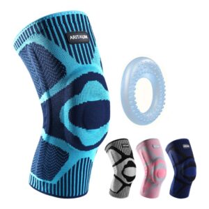 Compression Knee Sleeves with Patella Gel Pad & Stabilizers for Workouts