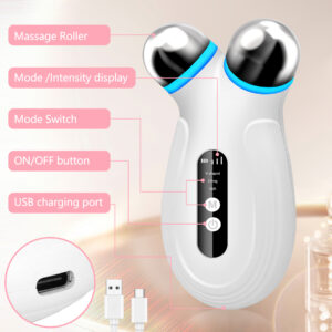 Microcurrent Facial Device for Anti-Aging & Wrinkles - White