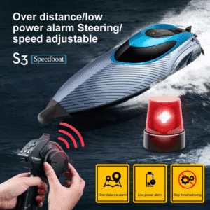 4DRC S3 Water-Cooled Remote Control Boat - 45km/h High Speed RC Ship for Kids and Adults