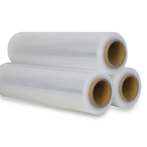 80 Gauge Stretch Wrap Film, 18 in x 1000 ft, 4 Rolls for Hand Pallet Bundling