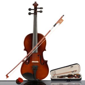 1/4 Size Acoustic Violin Set with Case, Bow, Rosin for Kids