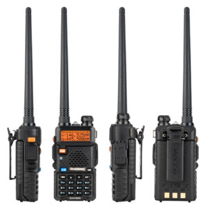 Baofeng UV-5R 1.5 LCD 5W Dual Band Walkie Talkie with Flashlight (Black)