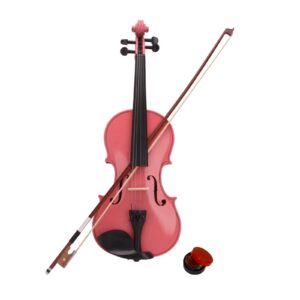4/4 Full Size Pink Acoustic Violin Set with Case, Bow, Rosin