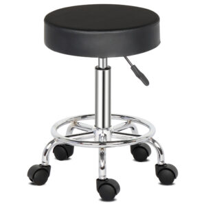 Ha Ha Feet Round Rotating Bar Stool Black