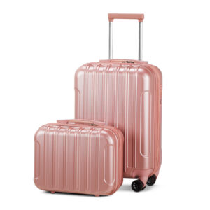 2-Piece Hardside Luggage Set: 20" Expandable Carry-On & 14" Cosmetic Case