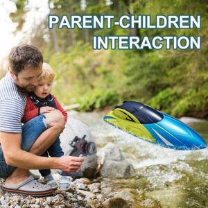 4DRC S4 2.4GHz High Speed RC Racing Boat with 2 Batteries for Kids and Adults
