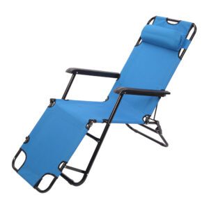 Portable Dual-Purpose Extendable Folding Reclining Chair - Blue (RHC-202)