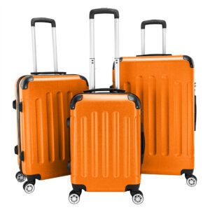 3-in-1 Portable ABS Trolley Case Set 20" / 24" / 28" Orange